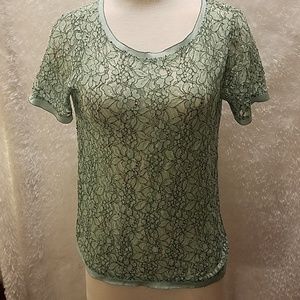 Sheer lace loft top